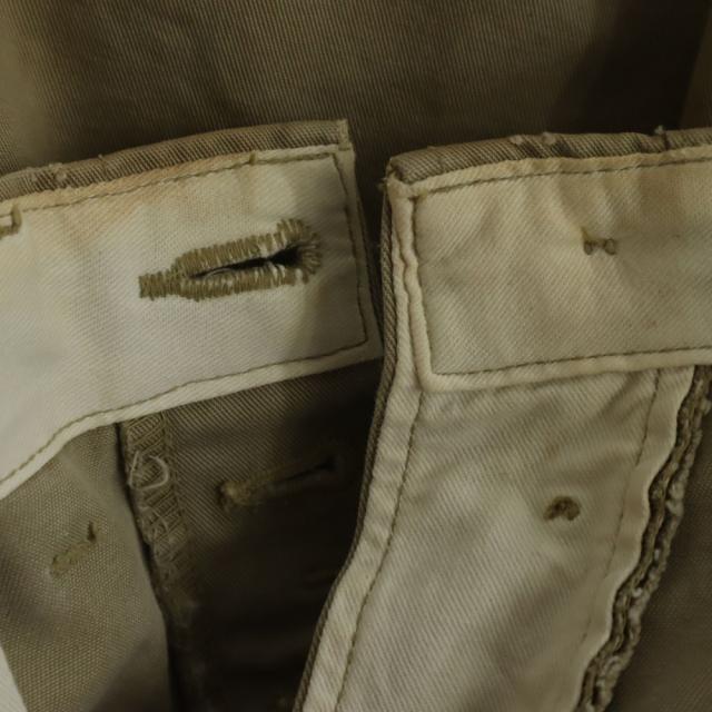 ARMY 復刻 メタルボタン チノパンツ W31 ベージュ ARMY ボタンフライ メンズ_8