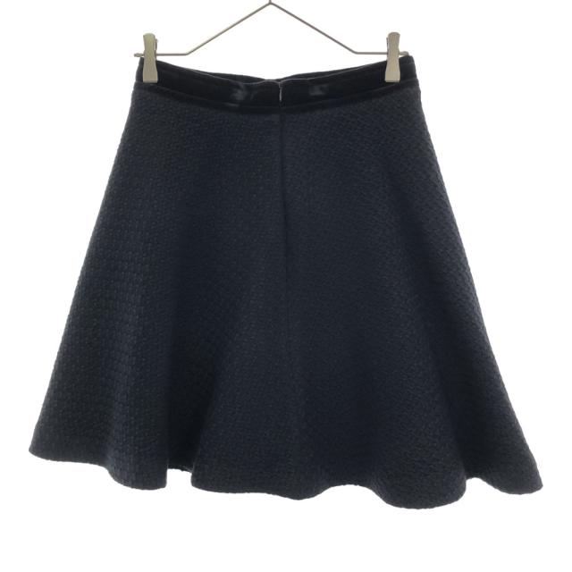 未使用 エンポリオアルマーニ ミディ丈 フレアスカート 42 ネイビー Emporio Armani タグ付き バックジップ レディース_1