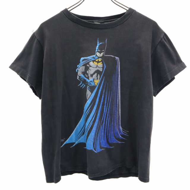 チェンジーズ 80s USA製 アニメプリント 半袖 バットマン Tシャツ M ブラック系 Changes シングルステッチ オールド ヴィンテージ メンズ