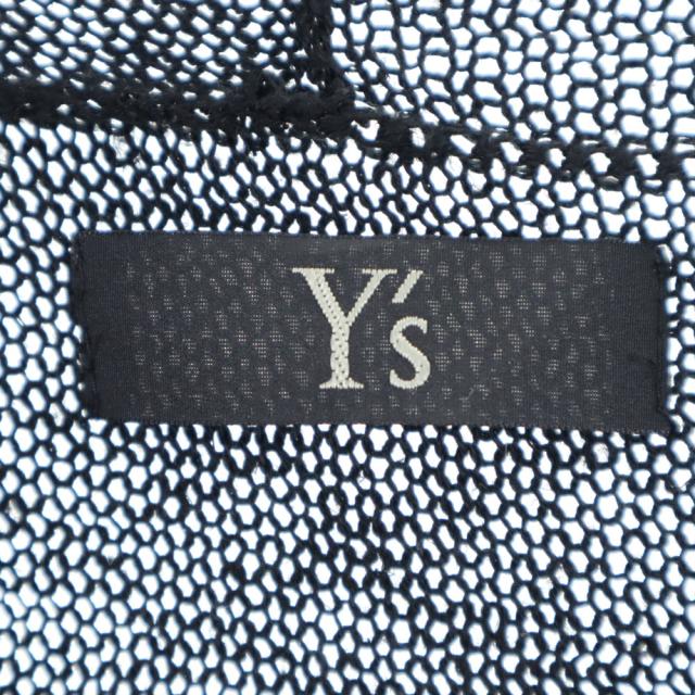 ワイズ リネンブレンド メッシュ 半袖 アクリルニット カーディガン 2 黒 Y’s メンズ_6