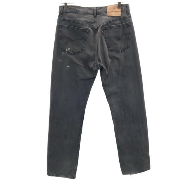 古着 Levi's リーバイス 90s 後染め ブラック オールド デニムパンツ W32 チャコールグレー ジーンズ ボタンフライ メンズ Levi's リーバイス 90s 後染め ブラック オールド デニムパンツ W32