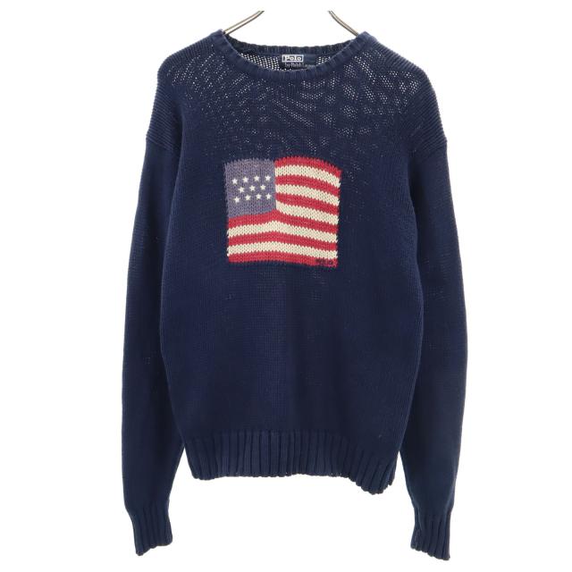 ポロバイラルフローレン 星条旗 オールド 星条旗 長袖 セーター 170 ネイビー Polo by Ralph Lauren ニット キッズの通販は 10,841円
