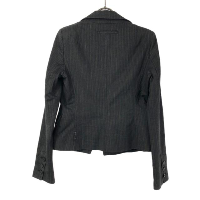 アルマーニジーンズ ストライプ テーラードジャケット 34 グレー系