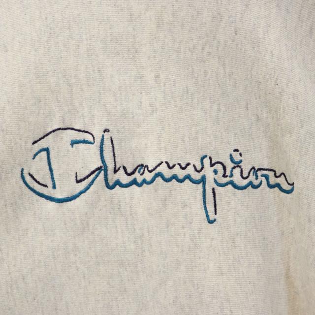 チャンピオン 90s USA製 刺繍タグ NBA 長袖 リバースウィーブ スウェット トレーナー L アイボリー系 Champion 裏起毛 メンズ_4