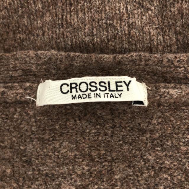 クロスリー イタリア製 ウールブレンド 長袖 ニットカーディガン M ブラウン CROSSLEY メンズ_6