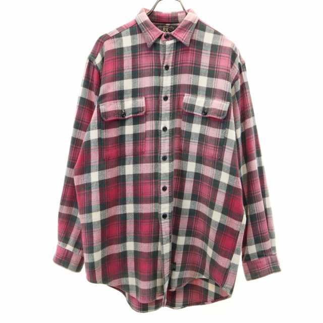 RRL 90s 初期タグ 赤3星 オールド チェック柄 長袖 シャツ XL