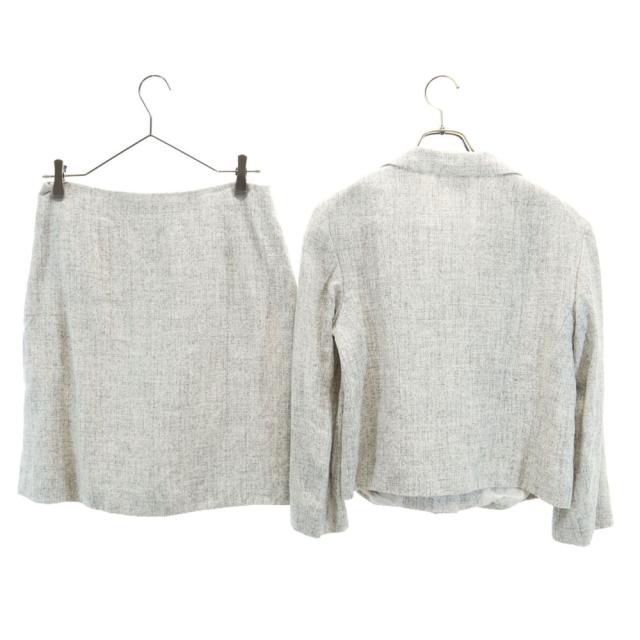 ジルサンダー リネン100％ イタリア製 スカートスーツ 上下セットアップ 38/不明 グレー JIL SANDER レディース_1