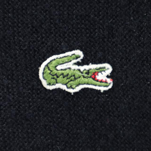 ラコステ 70s 糸巻きタグ ヴィンテージ 長袖 セーター M ブラック LACOSTE ニット メンズ_4