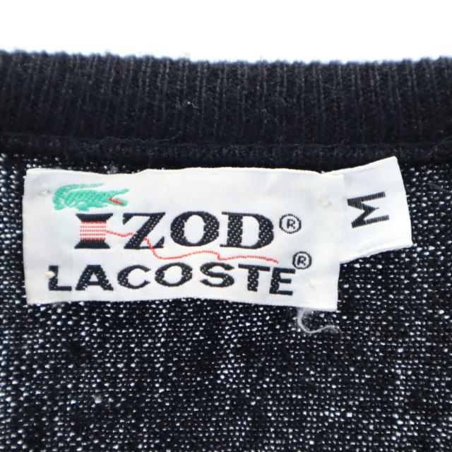 ラコステ 70s 糸巻きタグ ヴィンテージ 長袖 セーター M ブラック LACOSTE ニット メンズ_7