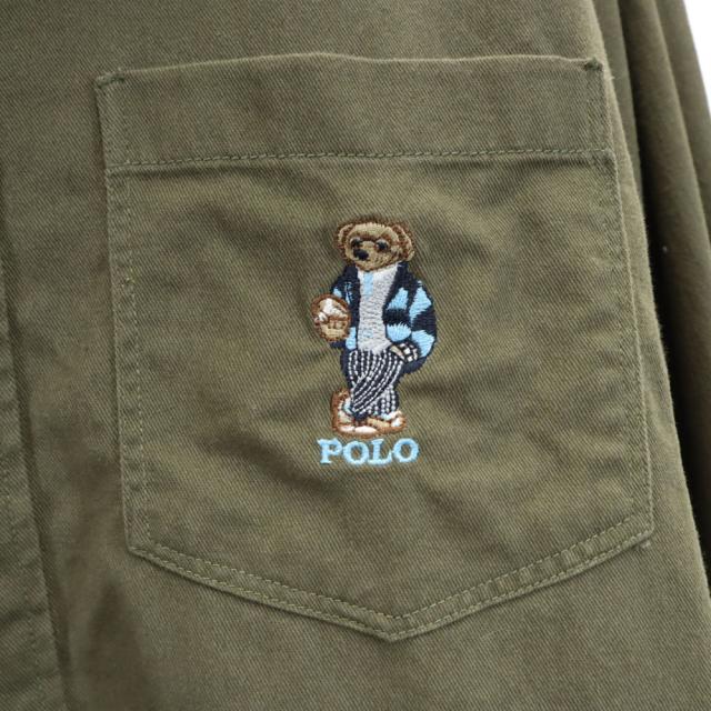 ラルフローレン 長袖 シャツ L カーキ RALPH LAUREN CLASSIC FIT メンズ_5