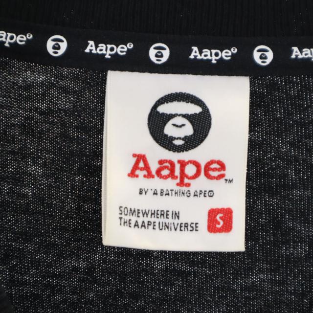 アベイシングエイプ バックプリント 長袖 Tシャツ S ブラック A