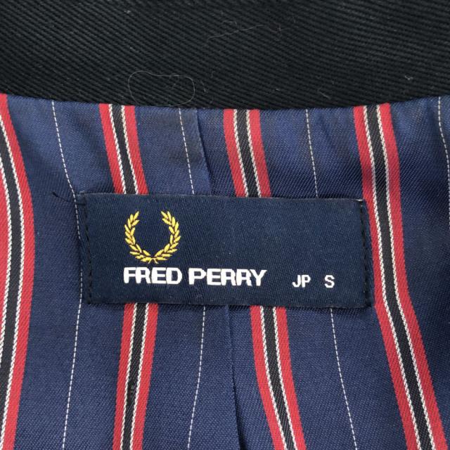 フレッドペリー 日本製 テーラードジャケット S ブラック FRED PERRY