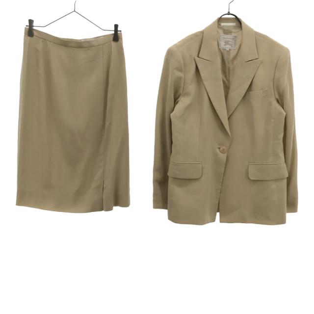 バーバリーズ 90s 三陽商会 ウールブレンド スカートスーツ 上下セットアップ 42 ベージュ Burberrys 肩パット オールド レディース