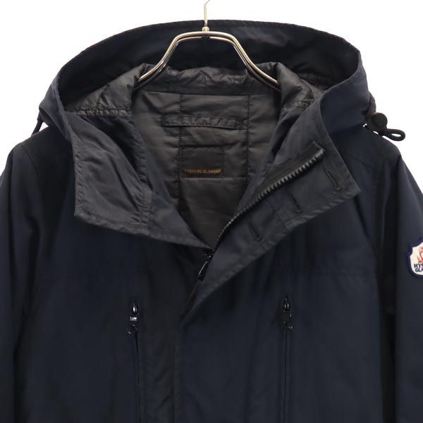 ヒステリックグラマー 日本製 ナイロン 中綿ジャケット S ネイビー HYSTERIC GLAMOUR リップストップ地 フード メンズの通販は