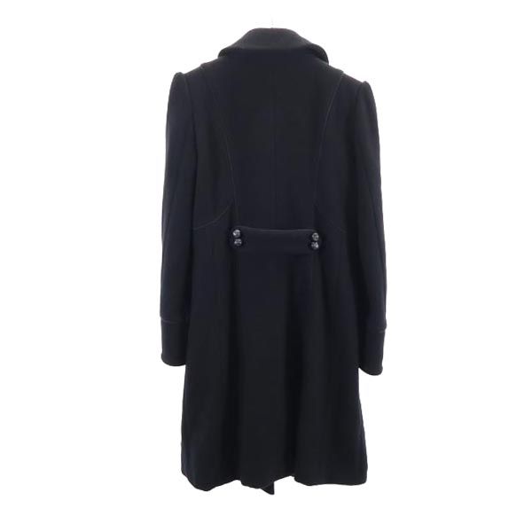 未使用 MARC BY MARC JACOBS マークバイマークジェイコブス ウールブレンド ピーコート 4 ブラック レディース_1