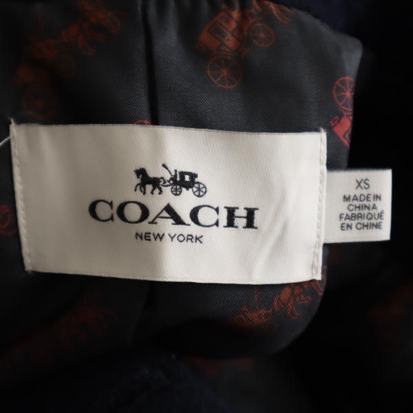 コーチ チェスターコート XS ネイビー COACH 専用カバー レディース