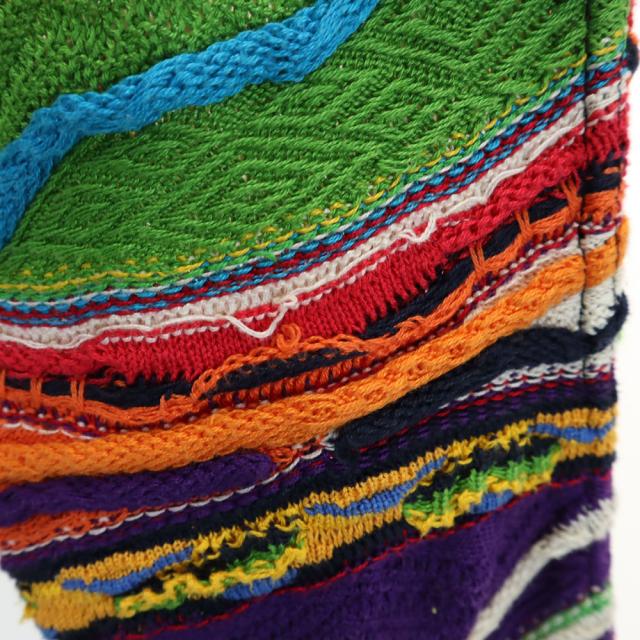 クージー 90s オーストラリア製 オールド 3D Vネック 3D ニットカーディガン SS ネイビー COOGI 長袖 メンズ_2