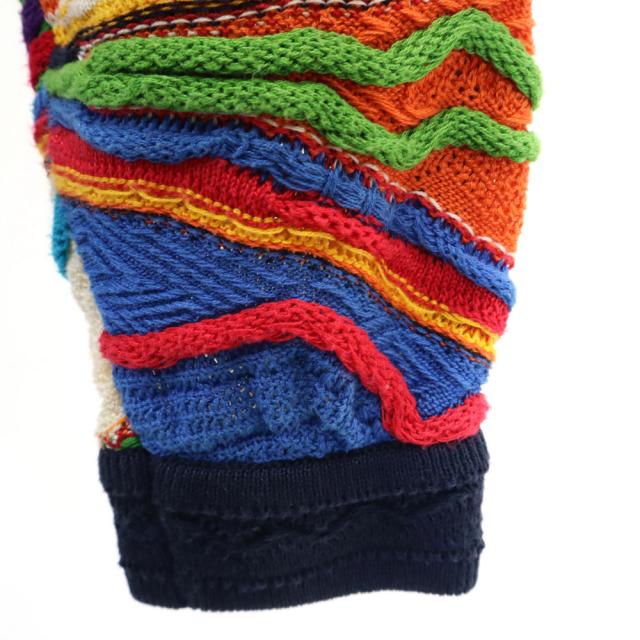クージー 90s オーストラリア製 オールド 3D Vネック 3D ニットカーディガン SS ネイビー COOGI 長袖 メンズ_3