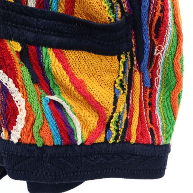 クージー 90s オーストラリア製 オールド 3D Vネック 3D ニットカーディガン SS ネイビー COOGI 長袖 メンズ_4