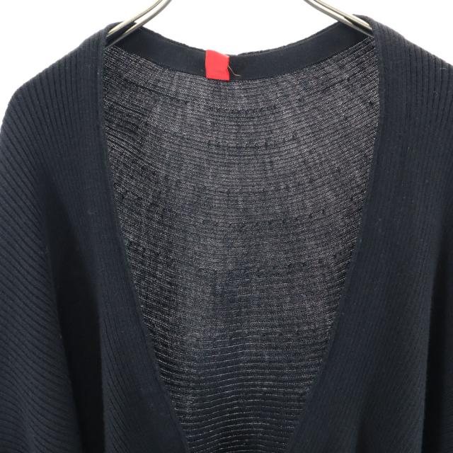 ハート ウール リブニット ポンチョ 2 ブラック HaaT イッセイミヤケ