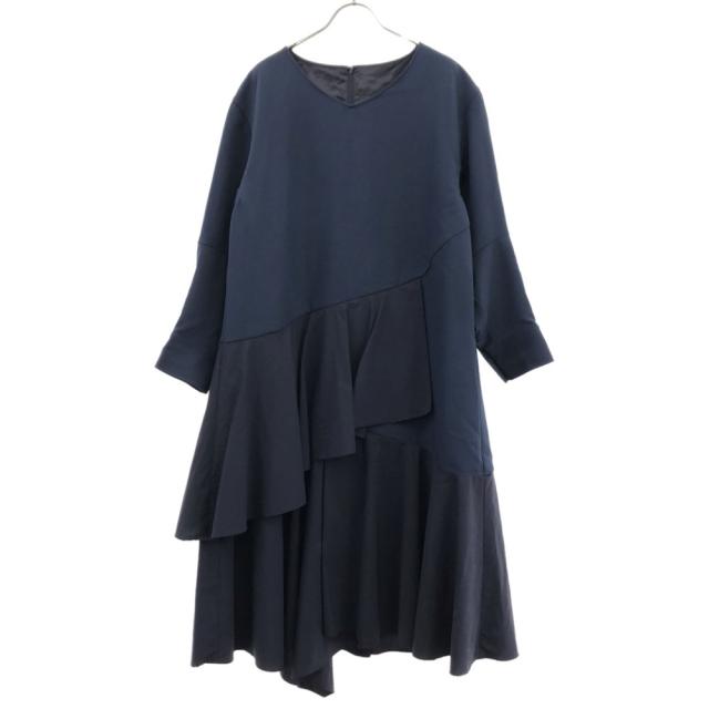 エレンディーク 長袖 ワンピース 2 ネイビー ELENDEEK バックジップ レディースの通販は 5,232円