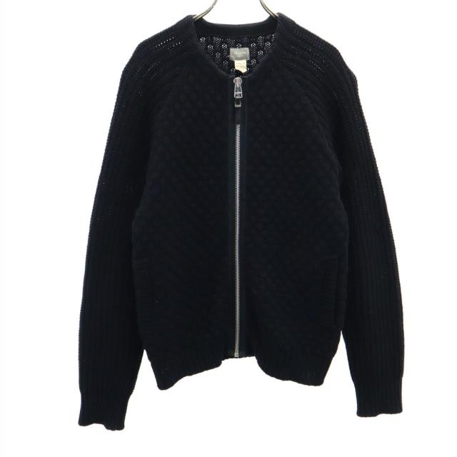 デラックス ウール ニットジャケット S ブラック DELUXE メンズ