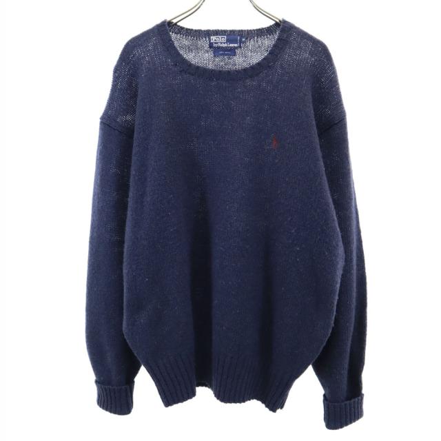 ポロバイラルフローレン ウール 長袖 セーター M ネイビー Polo by Ralph Lauren ニット メンズの通販は
