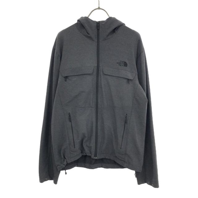 ザノースフェイス NP21320 ロゴ刺繍 ソフトシェル トレッカー ジャケット M グレー THE NORTH FACE ジップパーカー アウトドア メンズの通販は