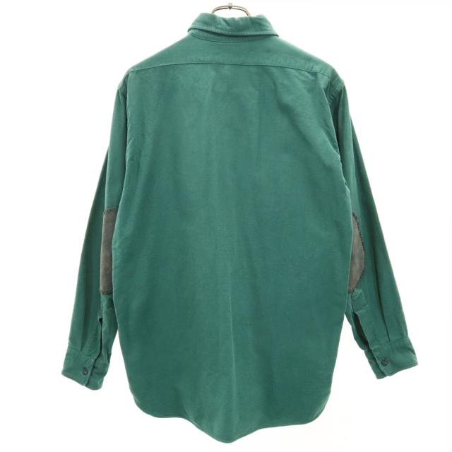 エルエルビーン 70s ヴィンテージ 筆記体タグ シャモア 長袖 ワークシャツ 16 グリーン L.L.Bean レディース