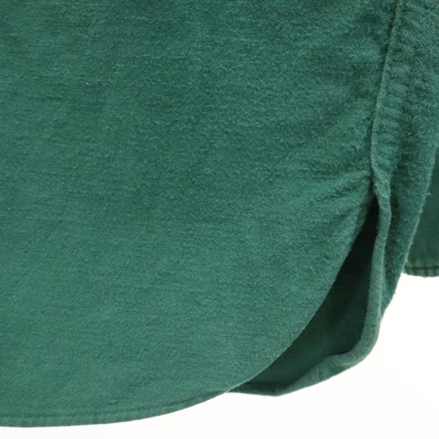 エルエルビーン 70s ヴィンテージ 筆記体タグ シャモア 長袖 ワークシャツ 16 グリーン L.L.Bean レディース