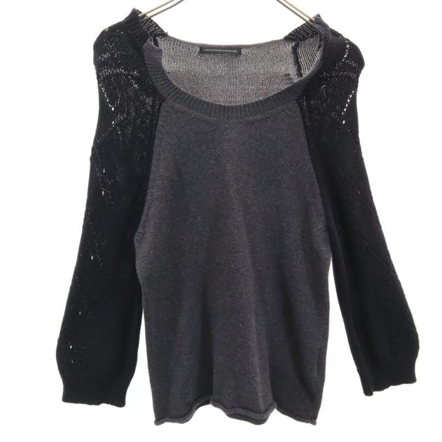 ワイズ 日本製 7分袖 セーター 2 チャコールグレー Y’s COMPOSITION SEE ATTACHED LABEL ニット レディース