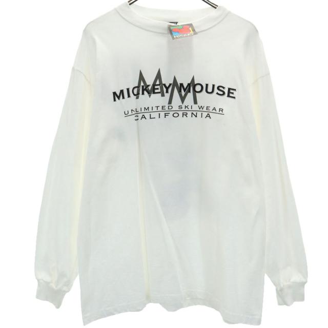 シェリーズ 90s ディズニー USA製 オールド デッドストック バックプリント ミッキーマウス 長袖 Tシャツ L SHERRY’S タグ付き メンズ