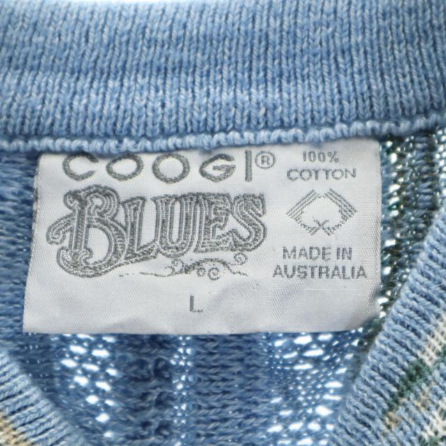 COOGI BLUES　クージー　3D　コットン素材　オーストラリア製　SS COOGI クージー 総柄 3D コットン ニット セーター Australia製