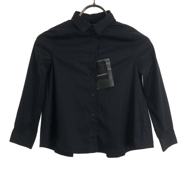 未使用 エンポリオアルマーニ 長袖 シャツ 118cm ネイビー Emporio Armani キッズ