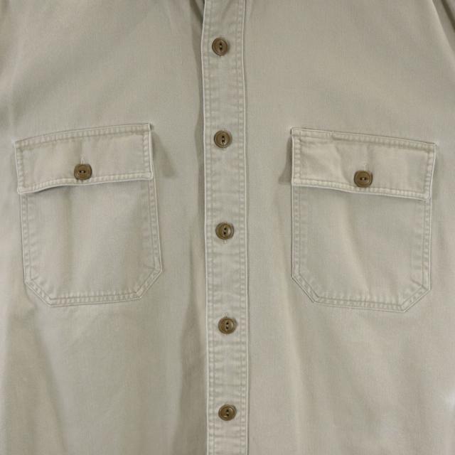 RRL 90s 赤3星 初期タグ オールド 長袖 ワークシャツ M グレージュ ダブルアールエル RALPH LAUREN メンズ_6