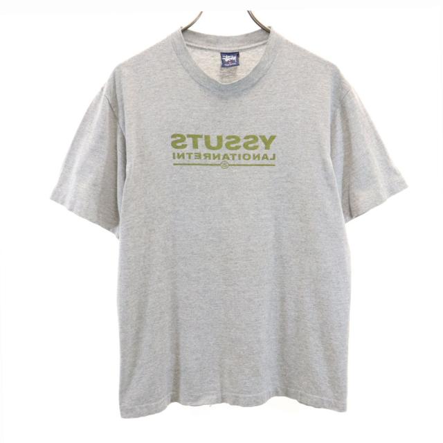 ステューシー 90s USA製 オールド 紺タグ 半袖 Tシャツ M グレー STUSSY メンズ ステューシー 90s USA製 オールド 紺タグ 半袖 Tシャツ M グレー