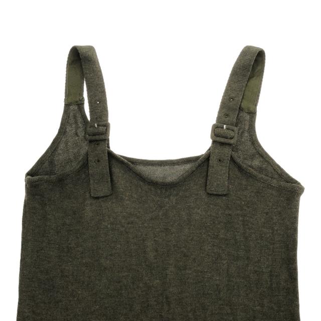 アメリ 長袖 ニット カーディガン 上下セットアップ S カーキ AMERI UNDRESSED サロペット レディース