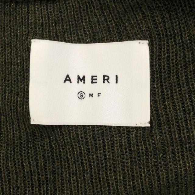 アメリ 長袖 ニット カーディガン 上下セットアップ S カーキ AMERI UNDRESSED サロペット レディース