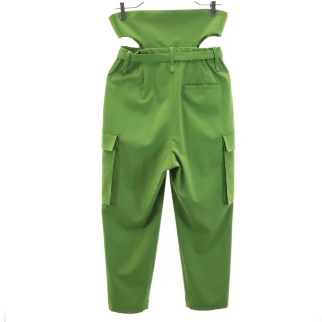 イッセイミヤケ 日本製 ハイウエスト パンツ 2 グリーン系 ISSEY