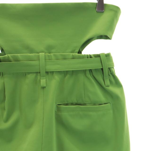 イッセイミヤケ 日本製 ハイウエスト パンツ 2 グリーン系 ISSEY