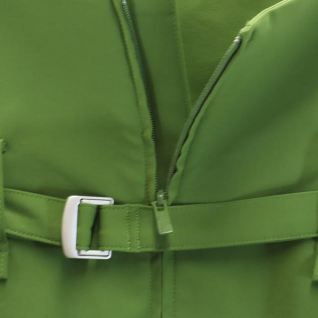 イッセイミヤケ 日本製 ハイウエスト パンツ 2 グリーン系 ISSEY MIYAKE レディース イッセイミヤケ 日本製 ハイウエスト パンツ 2 グリーン系 ISSEY