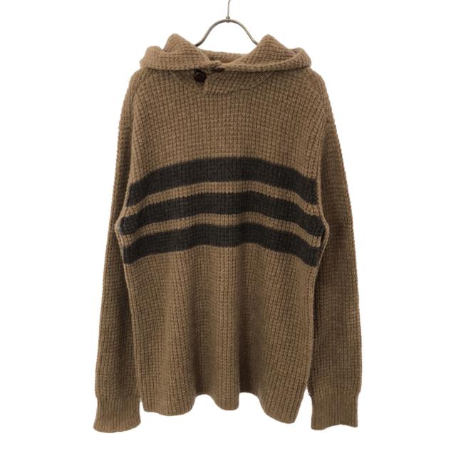 ポロジーンズカンパニー ウール ボーダー柄 長袖 セーター M ブラウン系 POLO JEANS COMPANY ニット フード RALPH LAUREN メンズの通販は 5,960円