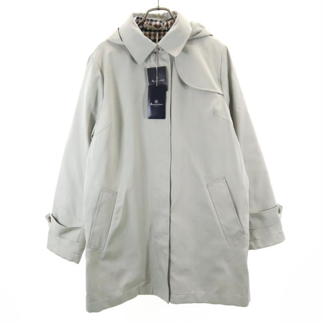 未使用 アクアスキュータム ステンカラーコート 13 グレー Aquascutum 