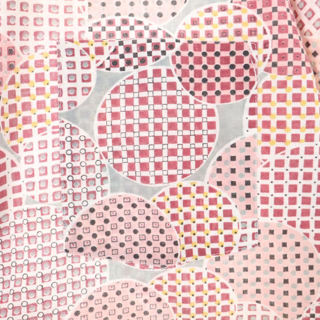 タウンクラフト 70s 総柄 長袖 シャツ L レッド系 TOWNCRAFT J.C.PENNEY オールド ヴィンテージ メンズ