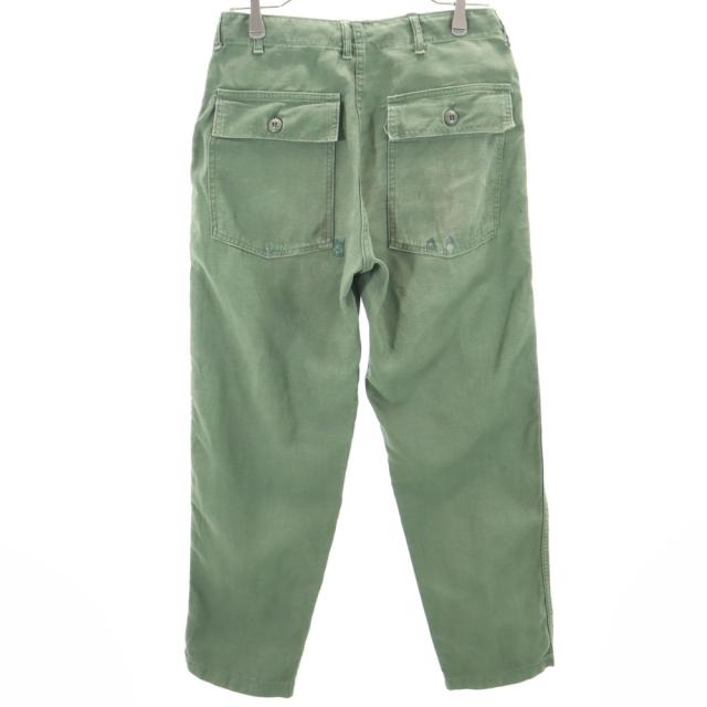 70s ベイカーパンツ コットン100 ダブルステッチ ボタンフライ 値下げ❌ アメリカ軍 70s DSA コットンサテン ヴィンテージ ベイカー
