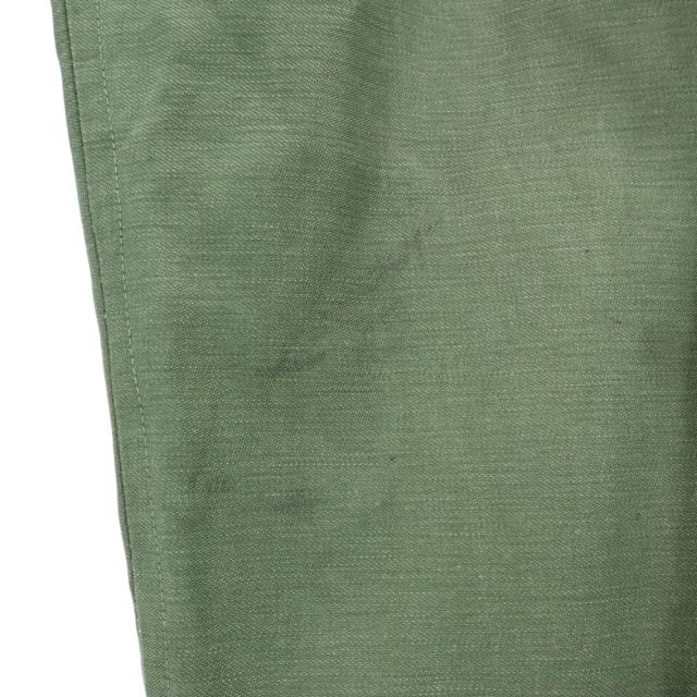 アメリカ軍 70s DSA コットンサテン ヴィンテージ ベイカー パンツ W30 カーキ US ARMY ミリタリー ボタンフライ メンズ_6