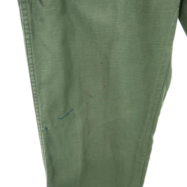 70s ベイカーパンツ コットン100 ダブルステッチ ボタンフライ 値下げ❌ アメリカ軍 70s DSA コットンサテン ヴィンテージ ベイカー