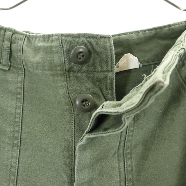 アメリカ軍 70s DSA コットンサテン ヴィンテージ ベイカー パンツ W30 カーキ US ARMY ミリタリー ボタンフライ メンズ_4