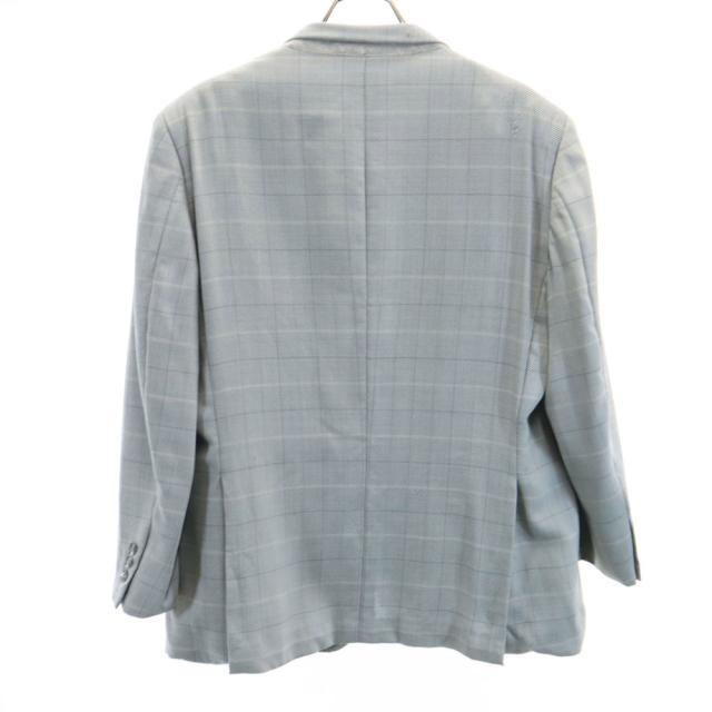 バレンシアガ 90s 日本製 オールド チェック柄 テーラードジャケット 98BB4 グレー BALENCIAGA ブレザー メンズ_1