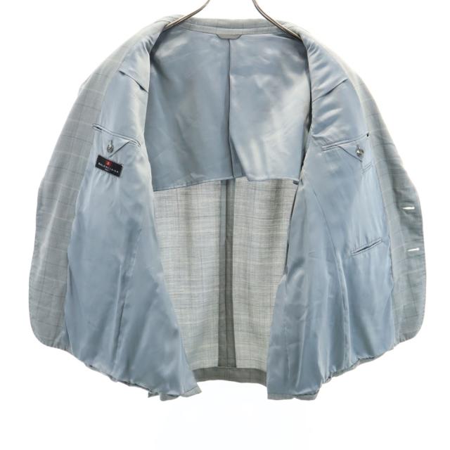 バレンシアガ 90s 日本製 オールド チェック柄 テーラードジャケット 98BB4 グレー BALENCIAGA ブレザー メンズ_5